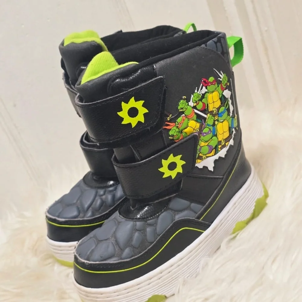 Nickelodeon Teenage Mutant Ninja Turtles Toddler Boy's Winter SnowBoots Sz 11🌴✌